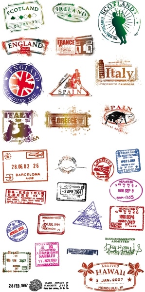 02 ベクターさまざまなシール無料ベクター 4.41 MB