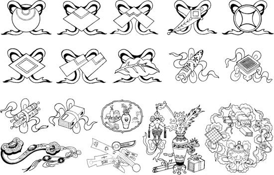 19 中国古典ベクター無料のベクター 850.69 KB