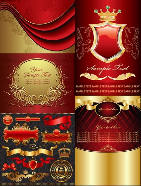 黄金の欧州要素ベクター無料ベクター 5.48 MB