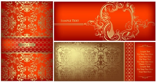 華やかなゴールド パターン ベクター無料ベクター 1.89 MB