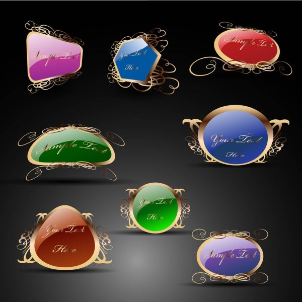 パターン ベクター無料と魅力的なラベル ベクター 780.06 KB