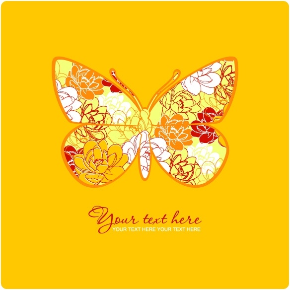 バタフライ パターン 05 ベクター無料ベクター 1.65 MB