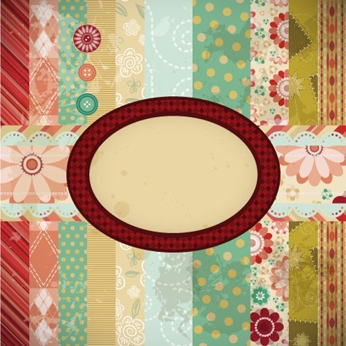 パッチワーク パターン背景 05 ベクター無料ベクター 2.77 MB