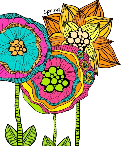 美しい手塗りのベクター背景 05 パターン無料ベクター 1.07 MB