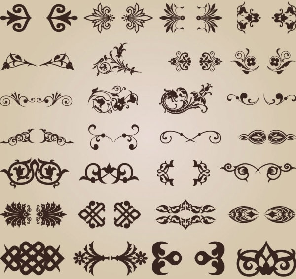 絶妙な陰影パターン 03 ベクター無料ベクター 1.24 MB