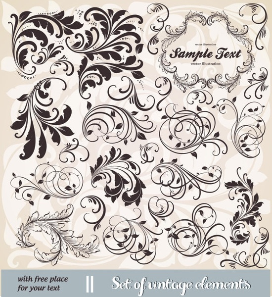 欧州パターン要素 08 ベクター無料ベクター 2.87 MB