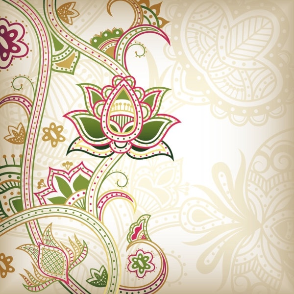 抽象的な花柄背景 04 ベクター無料ベクター 1.40 MB