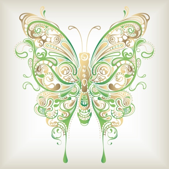 バタフライ パターン 04 ベクター無料ベクター 621.10 KB