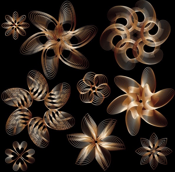 ゴールドのセキュリティ パターン 03 ベクター無料ベクター 9.02 MB