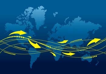 パスのベクターの他無料ベクター世界地図