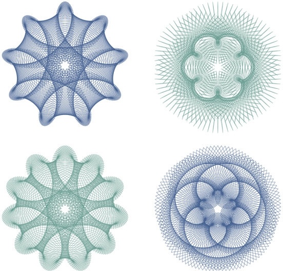 偽造防止ファインパターン 04 ベクター無料ベクター 4.41 MB