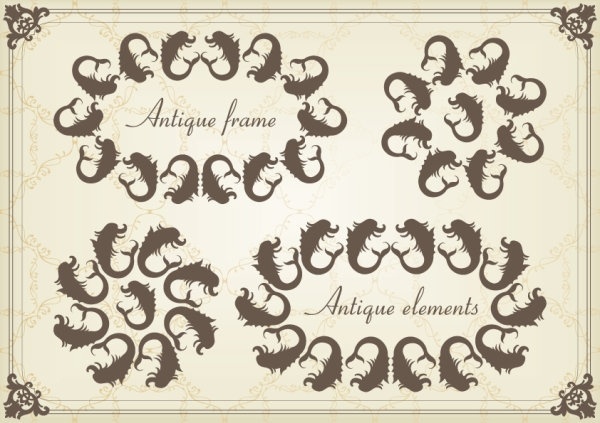 ヨーロッパ クラシック パターン 04 ベクター無料ベクター 1.55 MB