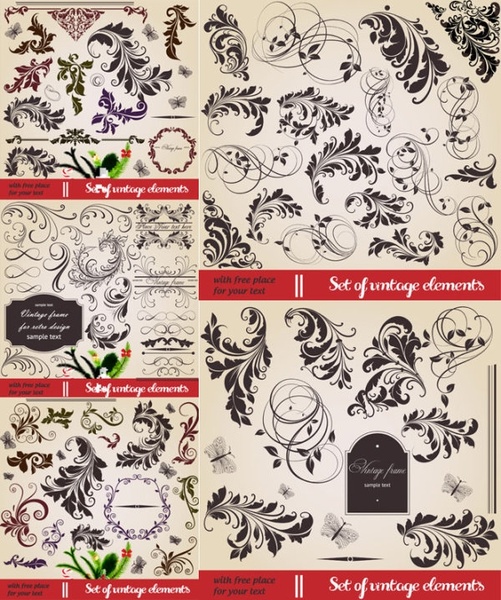 トーテム繊細なパターン ベクター無料ベクター 7.75 MB