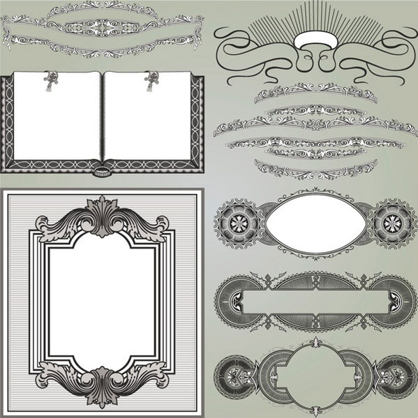ヨーロッパの豪華な古典的な装飾的なパターン ベクター 2 無料ベクター 466.91 KB