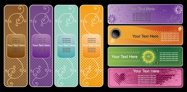 パターン バナー ベクター無料ベクター 1.32 MB