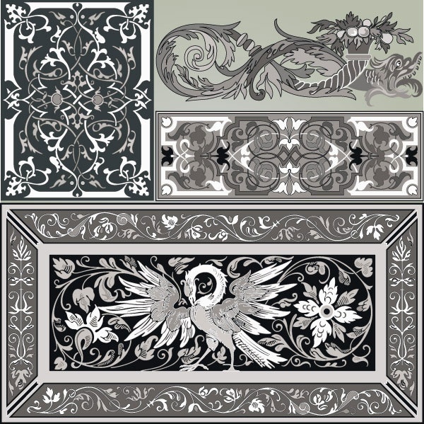 古典的なパターン 01 ベクター無料ベクター 470.97 KB