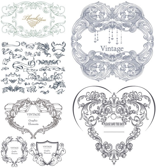 豪華なクラシック パターン ベクター無料ベクター 2.84 MB