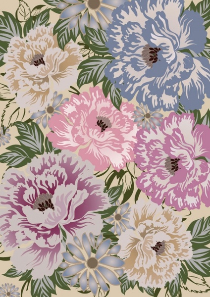 花のシェーディング ベクター 2 無料ベクター 1.45 MB