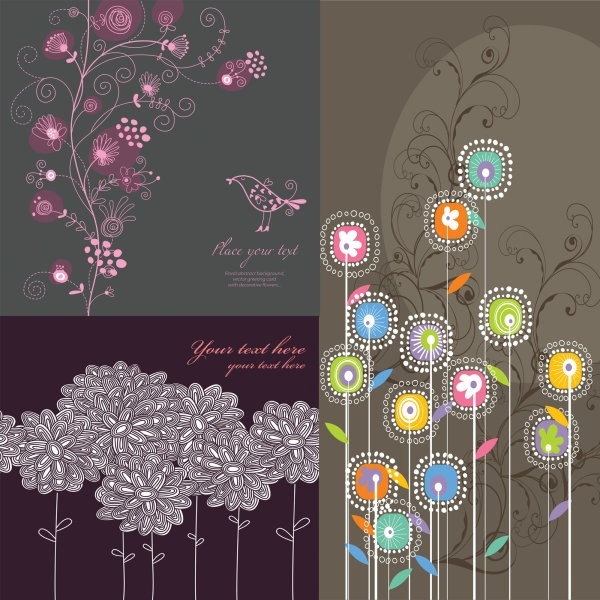 伝統的な線描パターン ベクター無料ベクター 7.38 MB