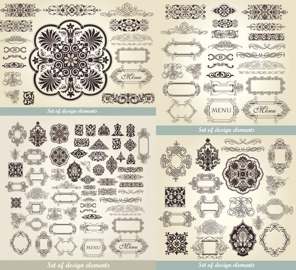 ヨーロッパ クラシック パターン 01 ベクター無料ベクター 5.48 MB