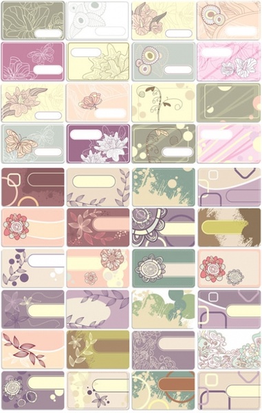 ベクター線画花カード テーマ無料ベクター 5.06 MB