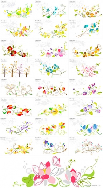 25 花柄ベクター無料ベクター 9.30 MB