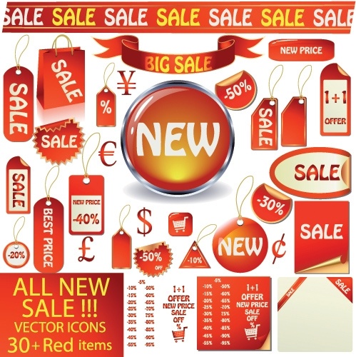 赤いアイコン ベクター販売無料ベクター 852.29 KB