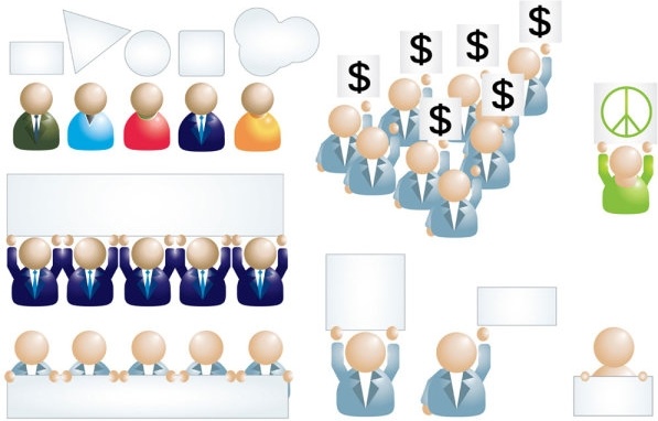 ビジネス人々 アイコン 01 ベクター無料ベクター 618.33 KB