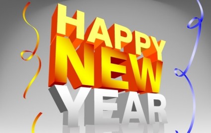 紙吹雪ベクターその他 - 無料ベクターと新年あけましておめでとうございます