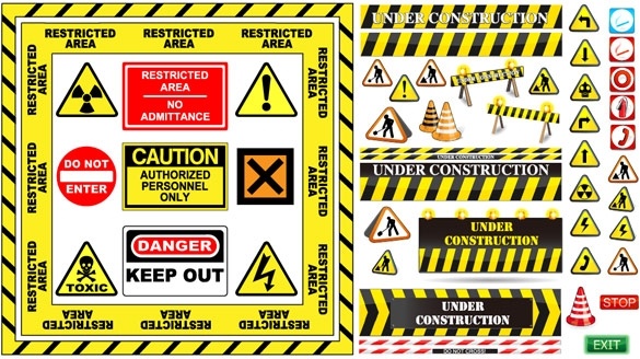 道路メンテナンス アイコン ベクター無料ベクター 1.18 MB