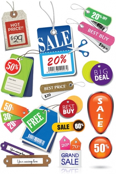 美しい色ラベル 04 ベクター無料ベクター 8.15 MB