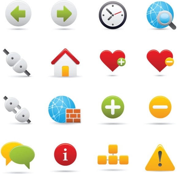 絶妙な漫画アイコン 02 ベクター無料ベクター 451.05 KB