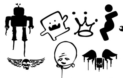 抽象的な落書き無料ベクターをパック抽象的なベクター - 無料ベクター