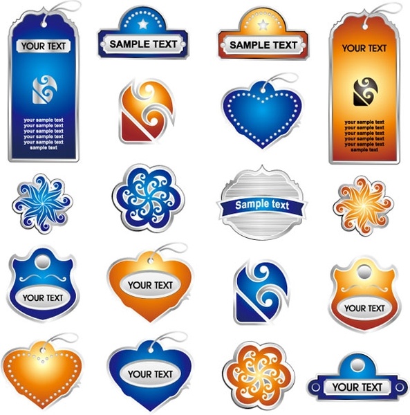 ベクター無料など微細ラベルタグ ベクター 566.46 KB