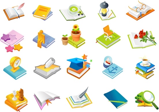 1 つの本シリーズ ベクター無料ベクター 810.44 KB