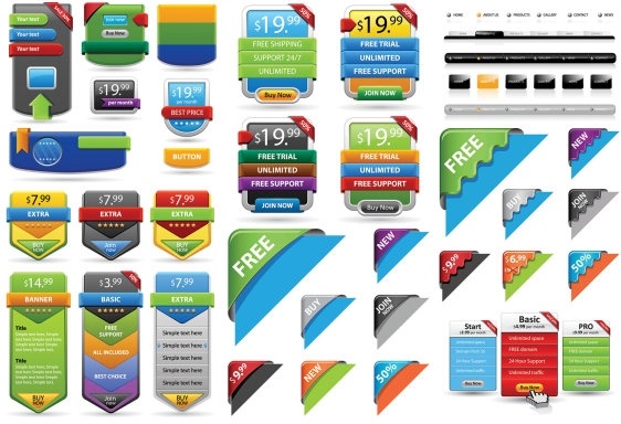 装飾的な要素ベクター無料 web デザイン ベクター 3.02 MB