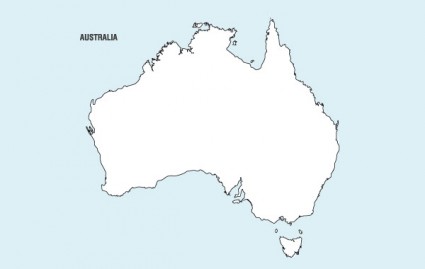 オーストラリア 地図 イラスト