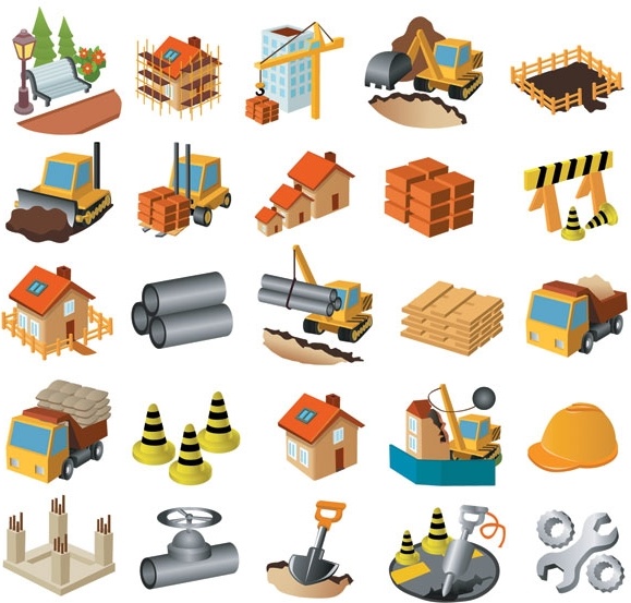 建築的なテーマのアイコン ベクター無料ベクター 340.57 KB