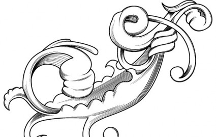 無料ベクター刻まれた花ベクター - 無料ベクター