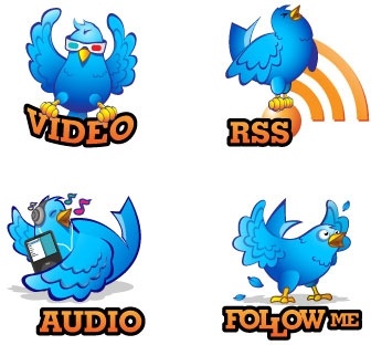 さえずり鳥のアイコン ベクター無料ベクター 2.27 MB