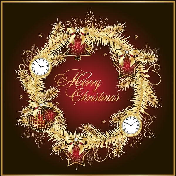 ゴールデン クリスマス ベクター無料ベクター 11.94 MB