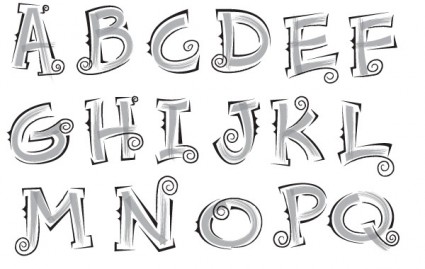 その他 FishFins 文字ベクター - 無料ベクター