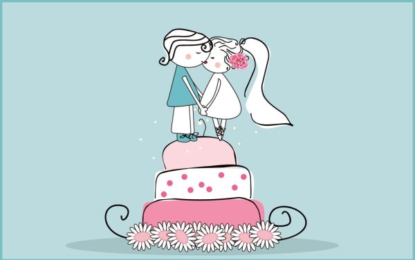 Cartoonstyle の結婚式 02 の要素のベクター無料ベクター 454.94 KB