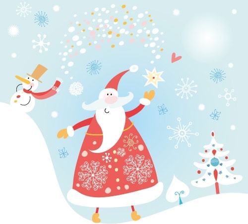 幸せなサンタ クロース ベクター無料ベクター 665.59 KB