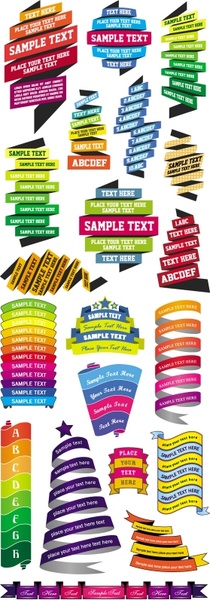 カラフルなリボン ベクター無料ベクター 2.74 MB