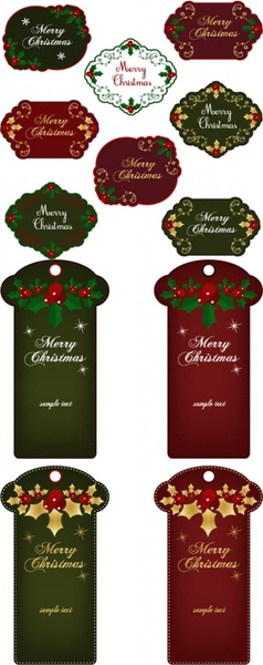 クリスマス絶妙なラベル 02 ベクター無料ベクター 2.97 MB