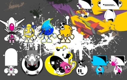 いくつかの文字ベクター misc - 無料ベクター