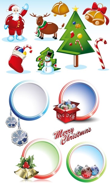 2 セット クリスマス ベクター無料のベクター 9.54 MB