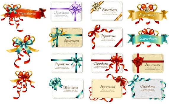 ボー リボン カード ベクター無料ベクター 6.72 MB
