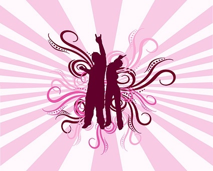 トレンド人物シルエット ベクター傾向パターン無料ベクター 646.15 KB